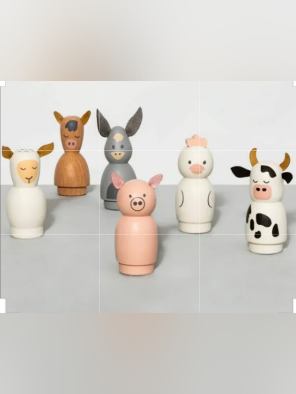 Hearth and Hand Target Set 6 Wood Farm Animal Play Figures Creativity Playsets.